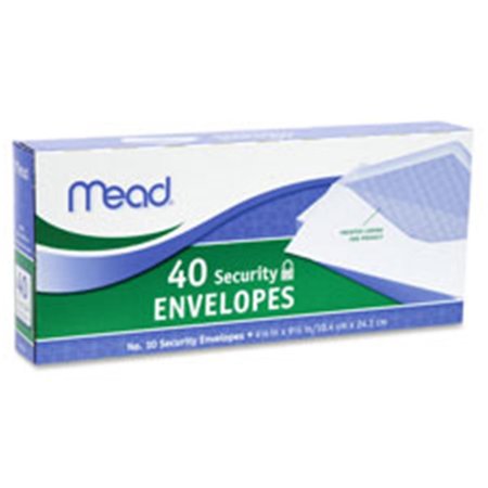 MEAD MEA Security Envelopes, No. 10, 40-PK, White ME464084